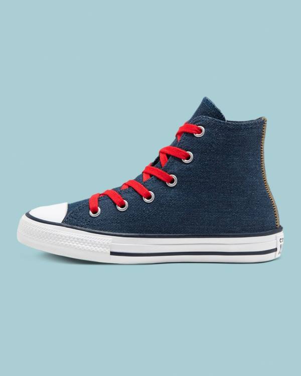 Zapatillas Altas Converse Chuck Taylor All Star Denim Reverse Twill Tenis Azules | CV-247SDI