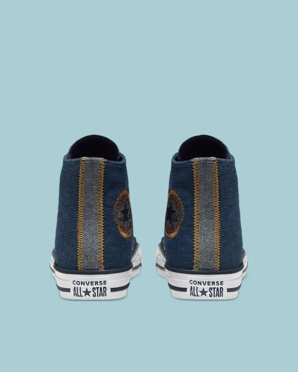 Zapatillas Altas Converse Chuck Taylor All Star Denim Reverse Twill Tenis Azules | CV-247SDI