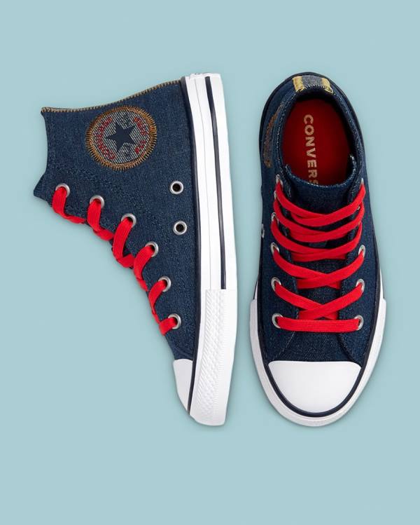 Zapatillas Altas Converse Chuck Taylor All Star Denim Reverse Twill Tenis Azules | CV-247SDI