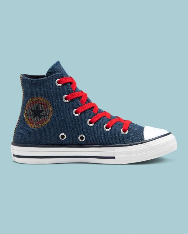 Zapatillas Altas Converse Chuck Taylor All Star Denim Reverse Twill Tenis Azules | CV-247SDI