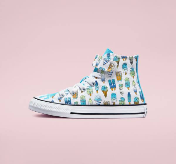 Zapatillas Altas Converse Chuck Taylor All Star Easy-On Frozen Treats Tenis Blancas Azules Verde Claro | CV-254YGZ