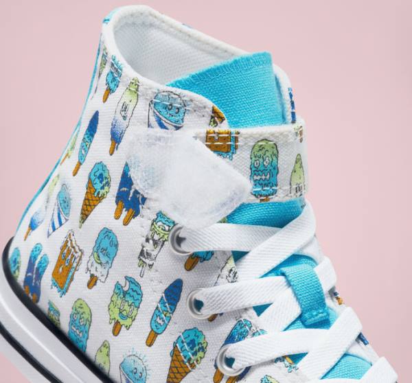 Zapatillas Altas Converse Chuck Taylor All Star Easy-On Frozen Treats Tenis Blancas Azules Verde Claro | CV-254YGZ