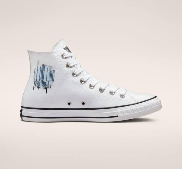 Zapatillas Altas Converse Chuck Taylor All Star Translucent Barcode Tenis Blancas Negras Blancas | CV-259LHI