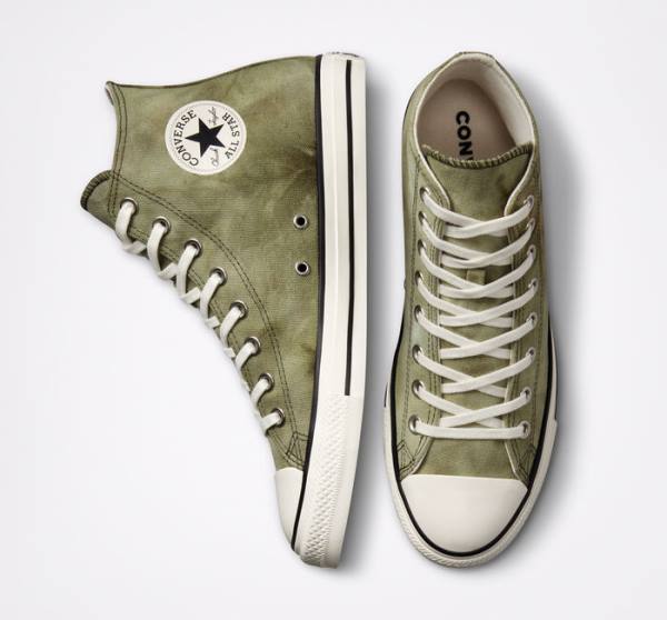 Zapatillas Altas Converse Chuck Taylor All Star Washed Lona Tenis Verde Menta | CV-275MOI