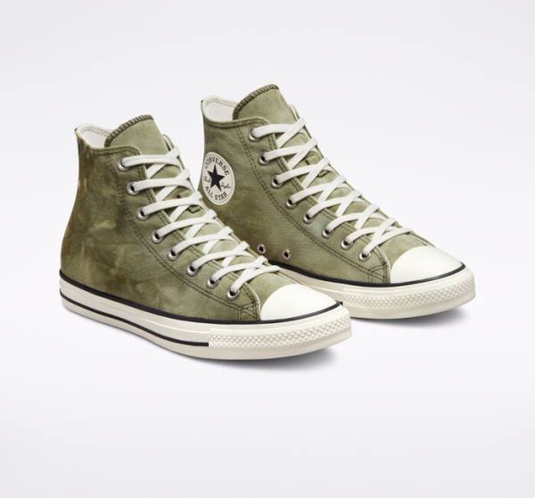 Zapatillas Altas Converse Chuck Taylor All Star Washed Lona Tenis Verde Menta | CV-275MOI