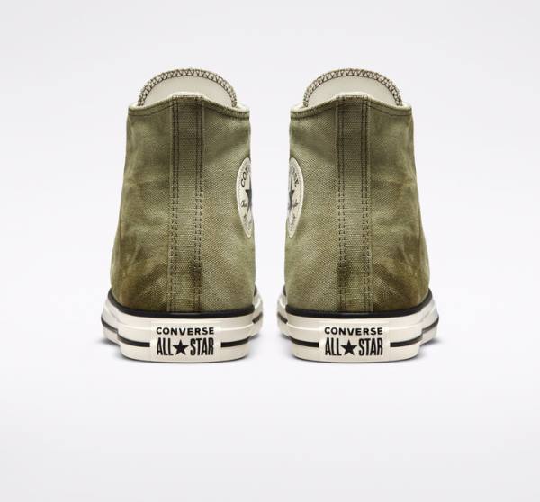 Zapatillas Altas Converse Chuck Taylor All Star Washed Lona Tenis Verde Menta | CV-275MOI