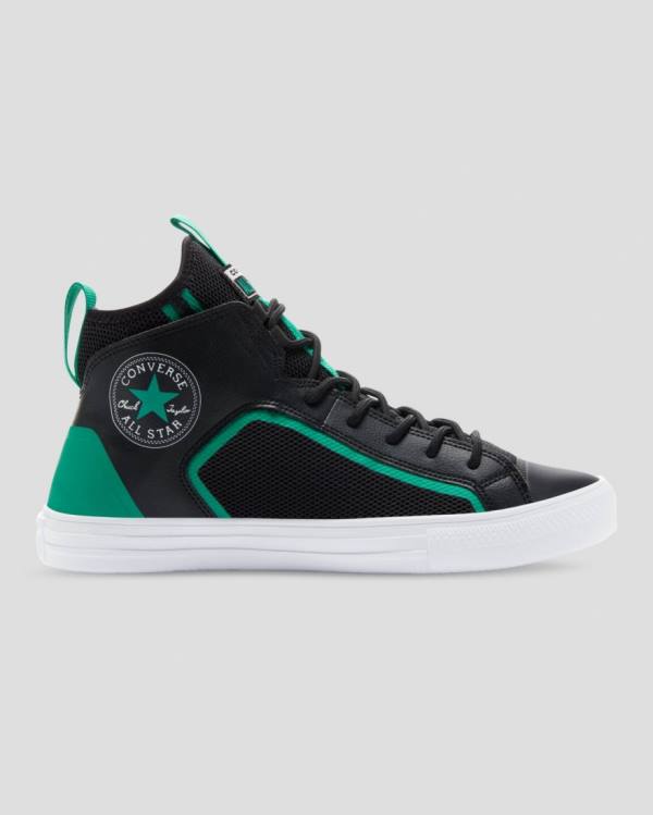 Zapatillas Altas Converse Chuck Taylor All Star Ultra Tenis Negras Verde | CV-295GOQ