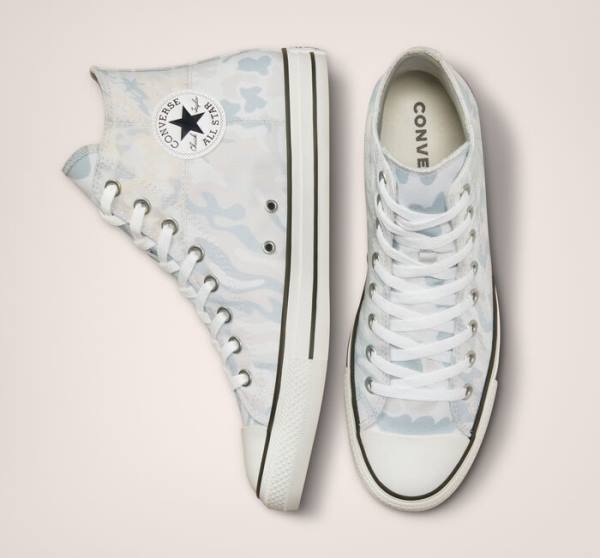 Zapatillas Altas Converse Chuck Taylor All Star Split Panel Camo Tenis Blancas Gris | CV-471EMC