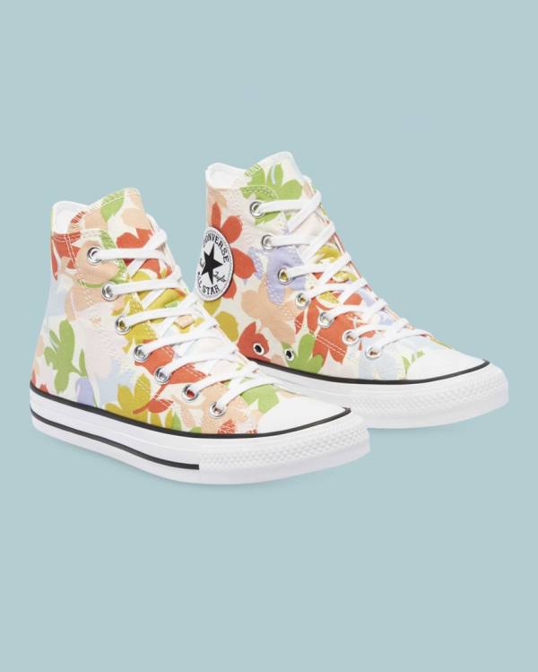 Zapatillas Altas Converse Chuck Taylor All Star Garden Party All Over Tenis Beige | CV-561FMT