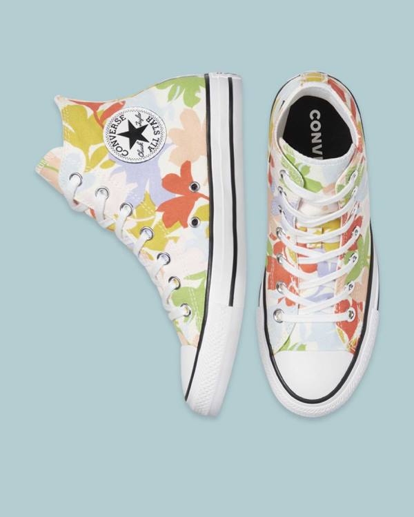 Zapatillas Altas Converse Chuck Taylor All Star Garden Party All Over Tenis Beige | CV-561FMT