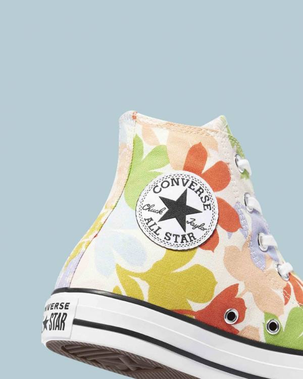 Zapatillas Altas Converse Chuck Taylor All Star Garden Party All Over Tenis Beige | CV-561FMT