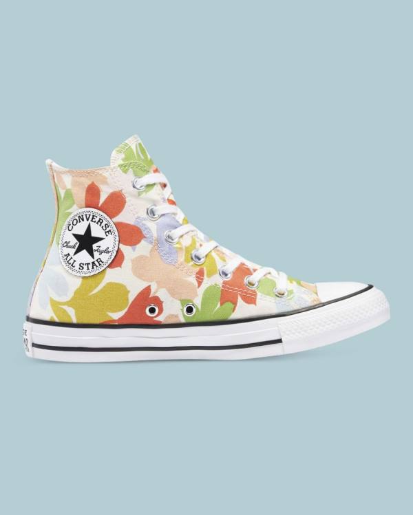 Zapatillas Altas Converse Chuck Taylor All Star Garden Party All Over Tenis Beige | CV-561FMT