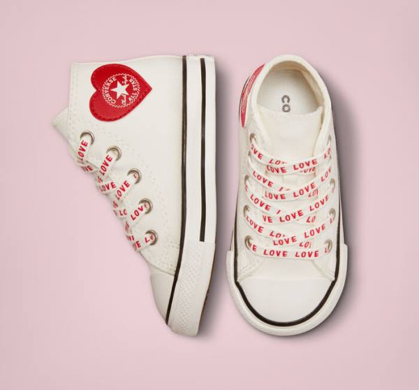 Zapatillas Altas Converse Chuck Taylor All Star Crafted with Love Tenis Blancas Rojas | CV-571OWC