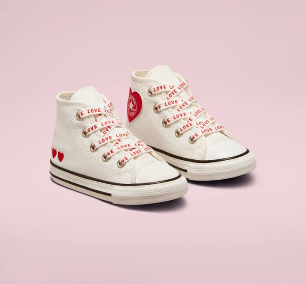 Zapatillas Altas Converse Chuck Taylor All Star Crafted with Love Tenis Blancas Rojas | CV-571OWC