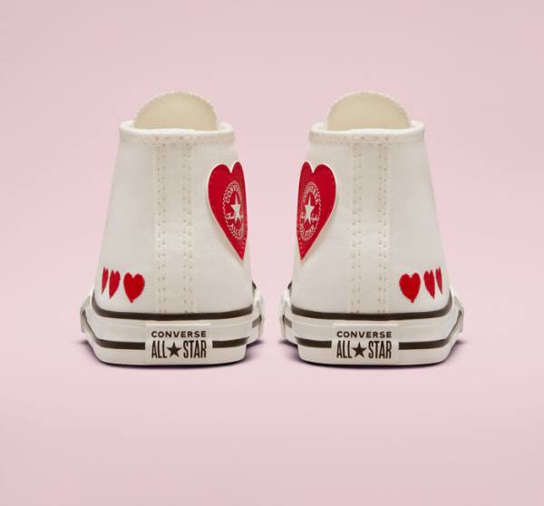 Zapatillas Altas Converse Chuck Taylor All Star Crafted with Love Tenis Blancas Rojas | CV-571OWC