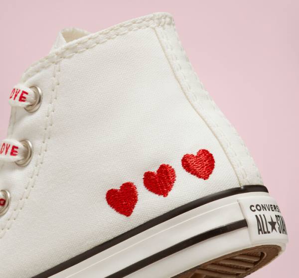 Zapatillas Altas Converse Chuck Taylor All Star Crafted with Love Tenis Blancas Rojas | CV-571OWC