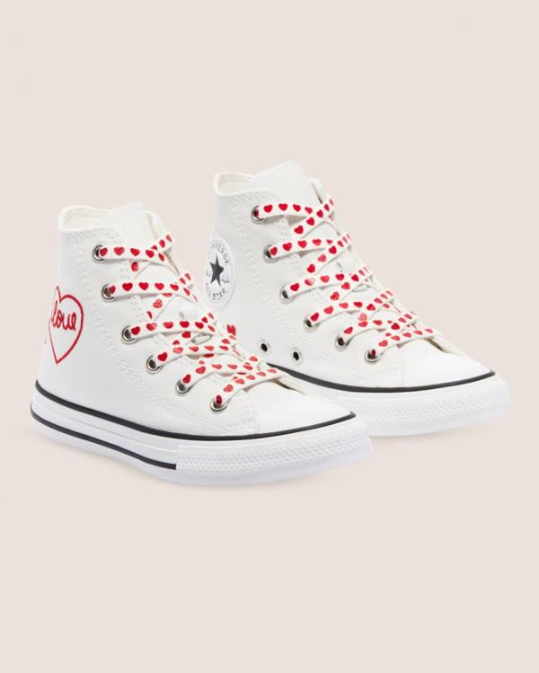 Zapatillas Altas Converse Chuck Taylor All Star Calle Love Thread Tenis Blancas | CV-619EMI