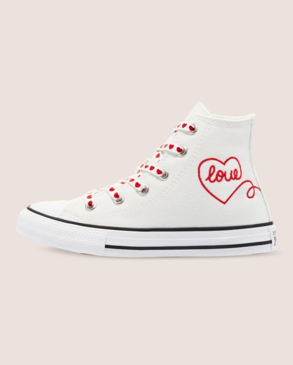 Zapatillas Altas Converse Chuck Taylor All Star Calle Love Thread Tenis Blancas | CV-619EMI