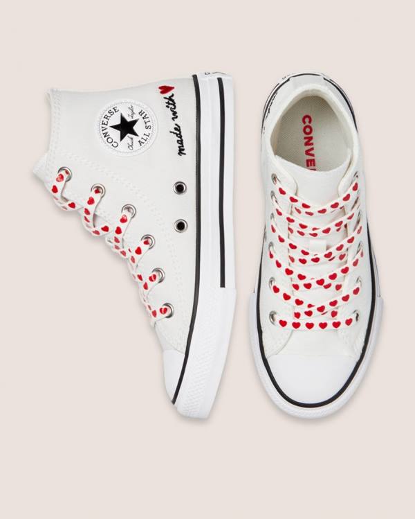 Zapatillas Altas Converse Chuck Taylor All Star Calle Love Thread Tenis Blancas | CV-619EMI