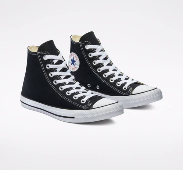 Zapatillas Altas Converse Chuck Taylor All Star Black Tenis Negras | CV-701ZUG