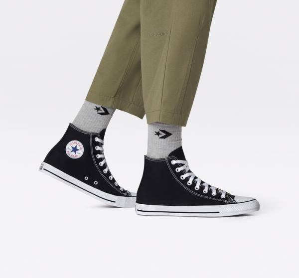 Zapatillas Altas Converse Chuck Taylor All Star Black Tenis Negras | CV-701ZUG