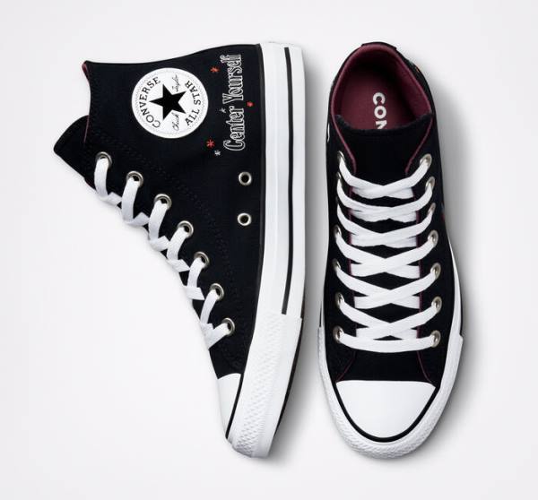 Zapatillas Altas Converse Chuck Taylor All Star You Are On The Right Path Tenis Negras Blancas | CV-719UHF