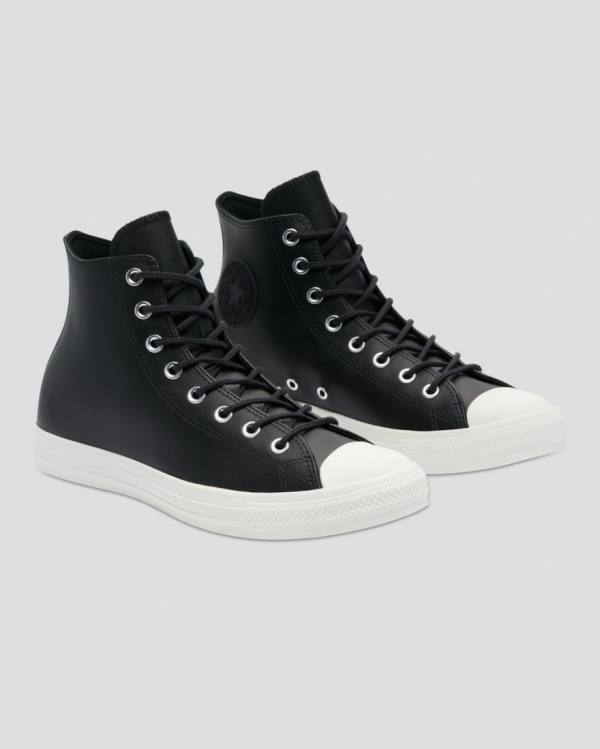 Zapatillas Altas Converse Chuck Taylor All Star Seasonal Cuero Tenis Negras | CV-746HCG