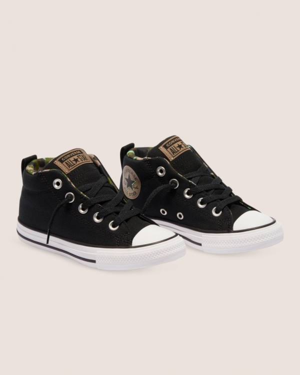 Zapatillas Altas Converse Chuck Taylor All Star Calle Digi Camo Tenis Negras | CV-756KBI