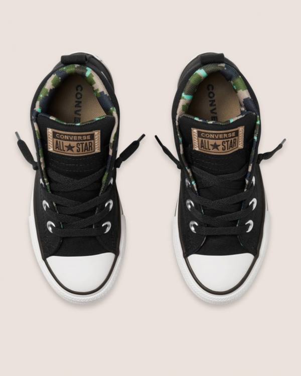 Zapatillas Altas Converse Chuck Taylor All Star Calle Digi Camo Tenis Negras | CV-756KBI