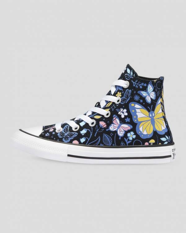 Zapatillas Altas Converse Chuck Taylor All Star Butterfly Fun Tenis Negras | CV-768TVU