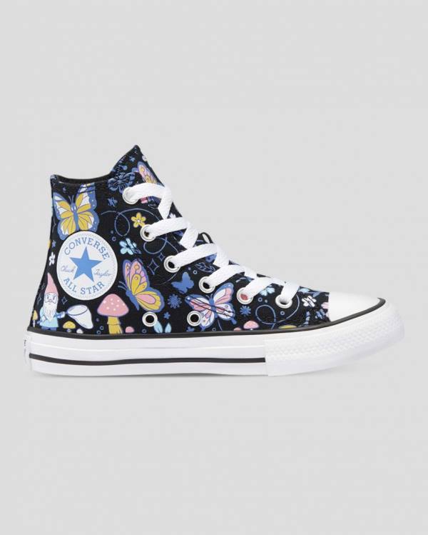 Zapatillas Altas Converse Chuck Taylor All Star Butterfly Fun Tenis Negras | CV-768TVU