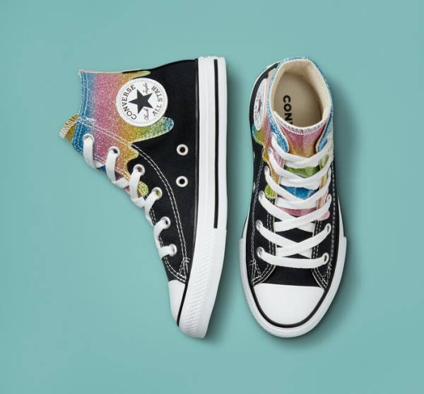 Zapatillas Altas Converse Chuck Taylor All Star Glitter Drip Tenis Beige | CV-860IOL