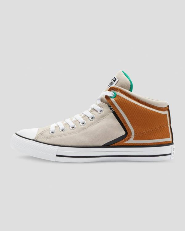 Zapatillas Altas Converse Chuck Taylor All Star High Calle Tenis Beige | CV-862GKJ