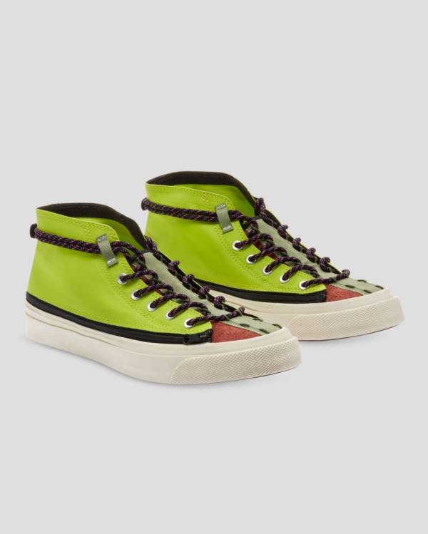 Zapatillas Altas Converse Deck Star Zip Pale Putty Tenis Verde | CV-601IJX