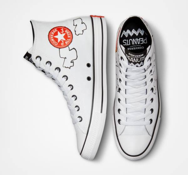 Zapatillas Altas Converse Peanuts Chuck Taylor All Star Tenis Blancas Negras Rojas | CV-326AIT