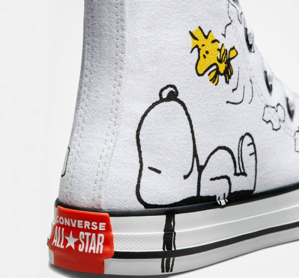 Zapatillas Altas Converse Peanuts Chuck Taylor All Star Tenis Blancas Negras Rojas | CV-326AIT