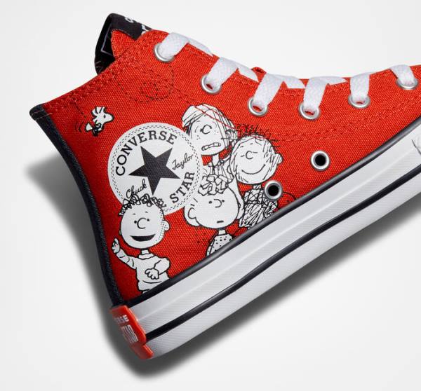 Zapatillas Altas Converse Peanuts Chuck Taylor All Star Tenis Rojas Negras Blancas | CV-682SIU