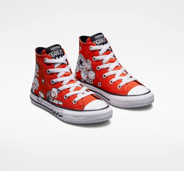 Zapatillas Altas Converse Peanuts Chuck Taylor All Star Tenis Rojas Negras Blancas | CV-682SIU