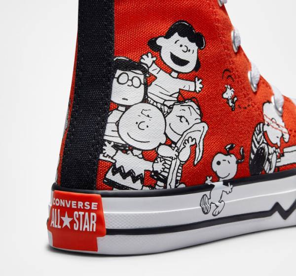 Zapatillas Altas Converse Peanuts Chuck Taylor All Star Tenis Rojas Negras Blancas | CV-682SIU