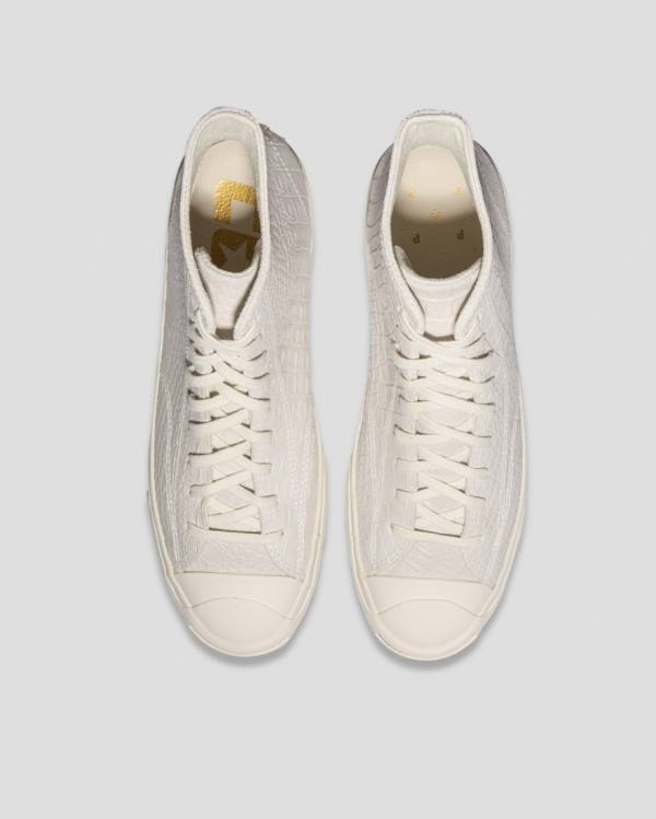 Zapatillas Altas Converse Pop Trading Co Jack Purcell Pro Tenis Beige | CV-674CIB