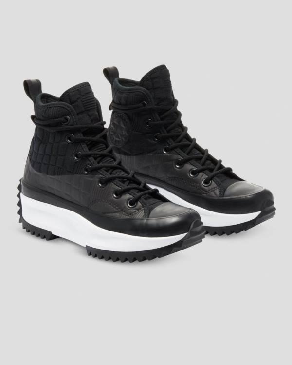 Zapatillas Altas Converse Run Star Hike Plataforma Digital Explorer Tenis Negras | CV-091LMP