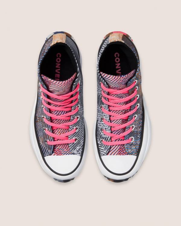 Zapatillas Altas Converse Run Star Hike Knit Print Tenis Azules Rojas | CV-475ANE