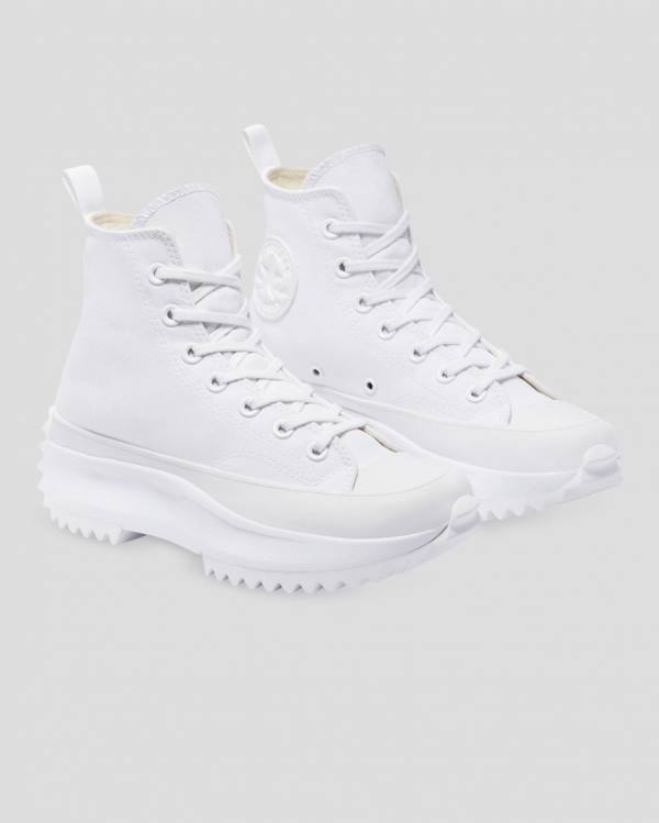 Zapatillas Altas Converse Run Star Hike All White Tenis Blancas | CV-875RWM