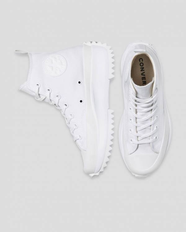 Zapatillas Altas Converse Run Star Hike All White Tenis Blancas | CV-875RWM