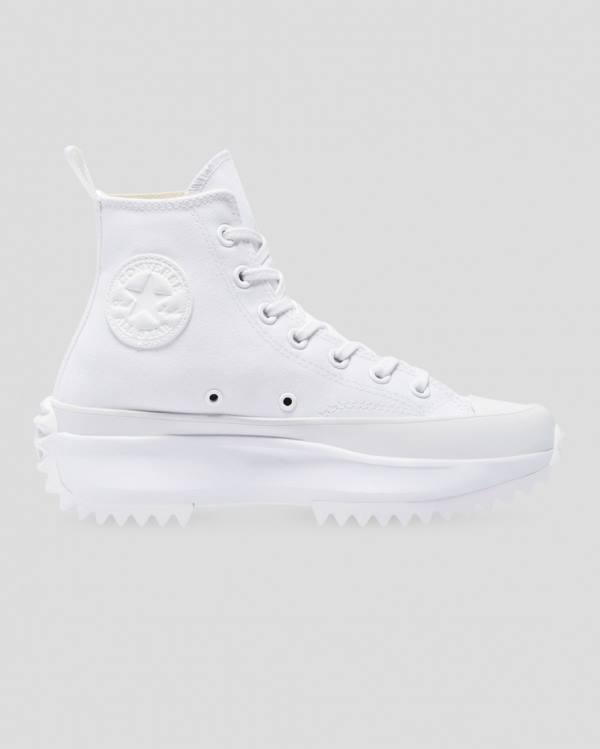 Zapatillas Altas Converse Run Star Hike All White Tenis Blancas | CV-875RWM