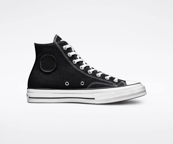 Zapatillas Altas Converse Stussy Chuck 70 Tenis Negras Blancas | CV-402CBH