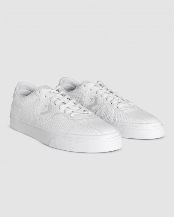 Zapatillas Bajas Converse CONS Louie Lopez Pro Cuero Tenis Blancas | CV-403NSH