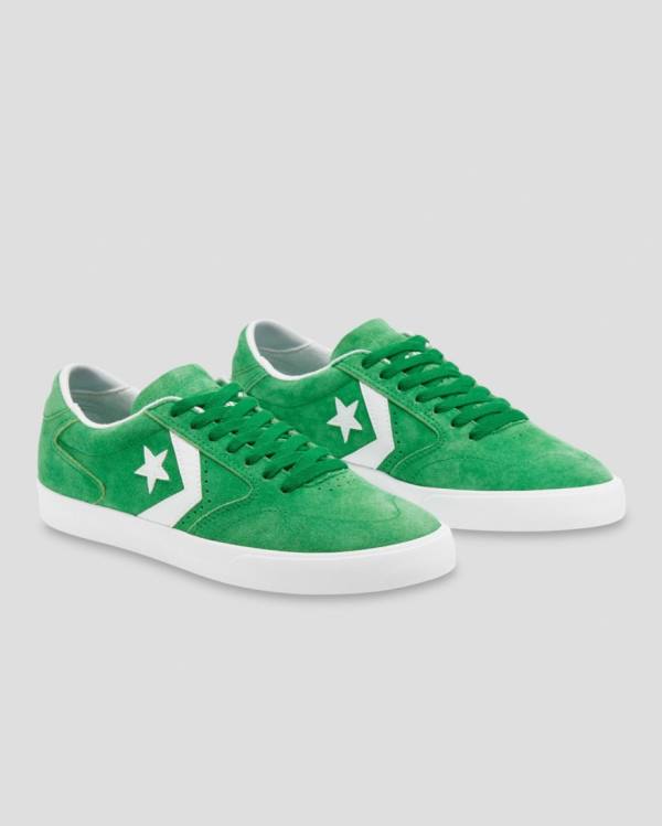 Zapatillas Bajas Converse Checkpoint Pro Pigskin Gamuza Tenis Verde | CV-904ZEY