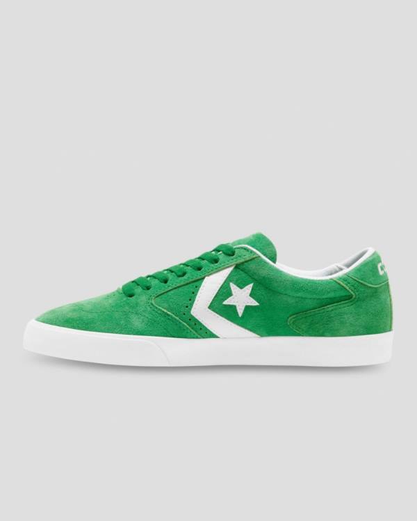 Zapatillas Bajas Converse Checkpoint Pro Pigskin Gamuza Tenis Verde | CV-904ZEY