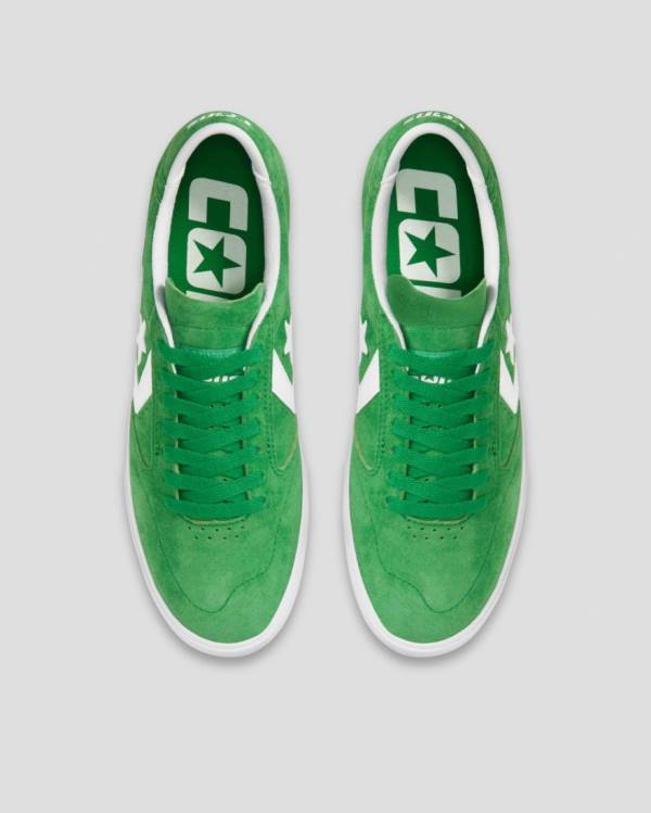 Zapatillas Bajas Converse Checkpoint Pro Pigskin Gamuza Tenis Verde | CV-904ZEY